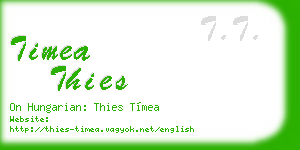 timea thies business card